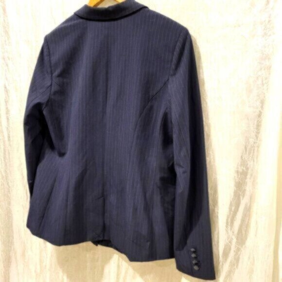 Blazer Sz 12 Blue Pinstripe Willow & Thread Women’s - Picture 5 of 10